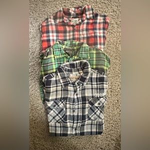 3 teenage boy flannels shirt